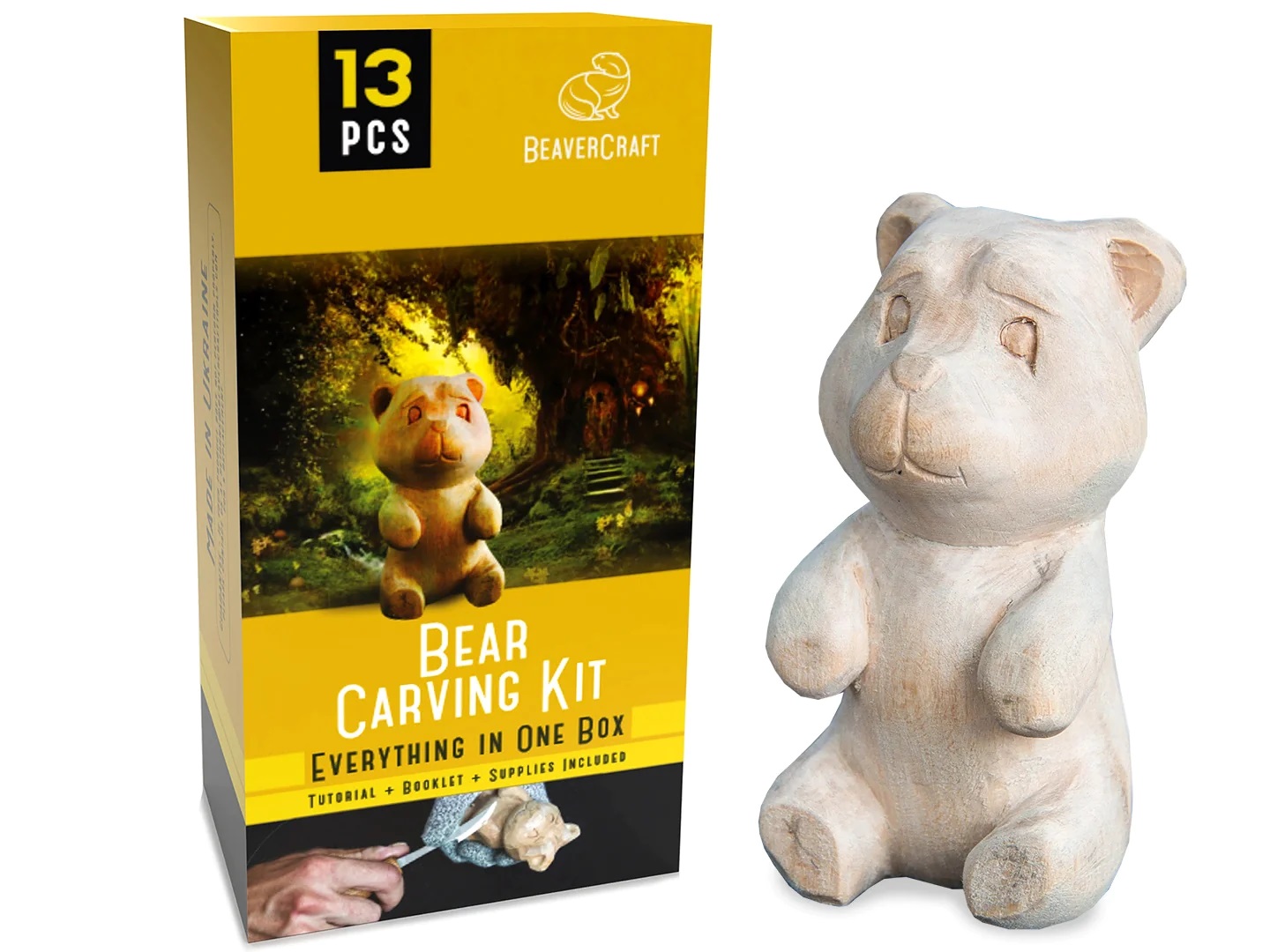 Veistosarja BeaverCraft DIY05; aloittelijoiden hahmokaiverrukseen