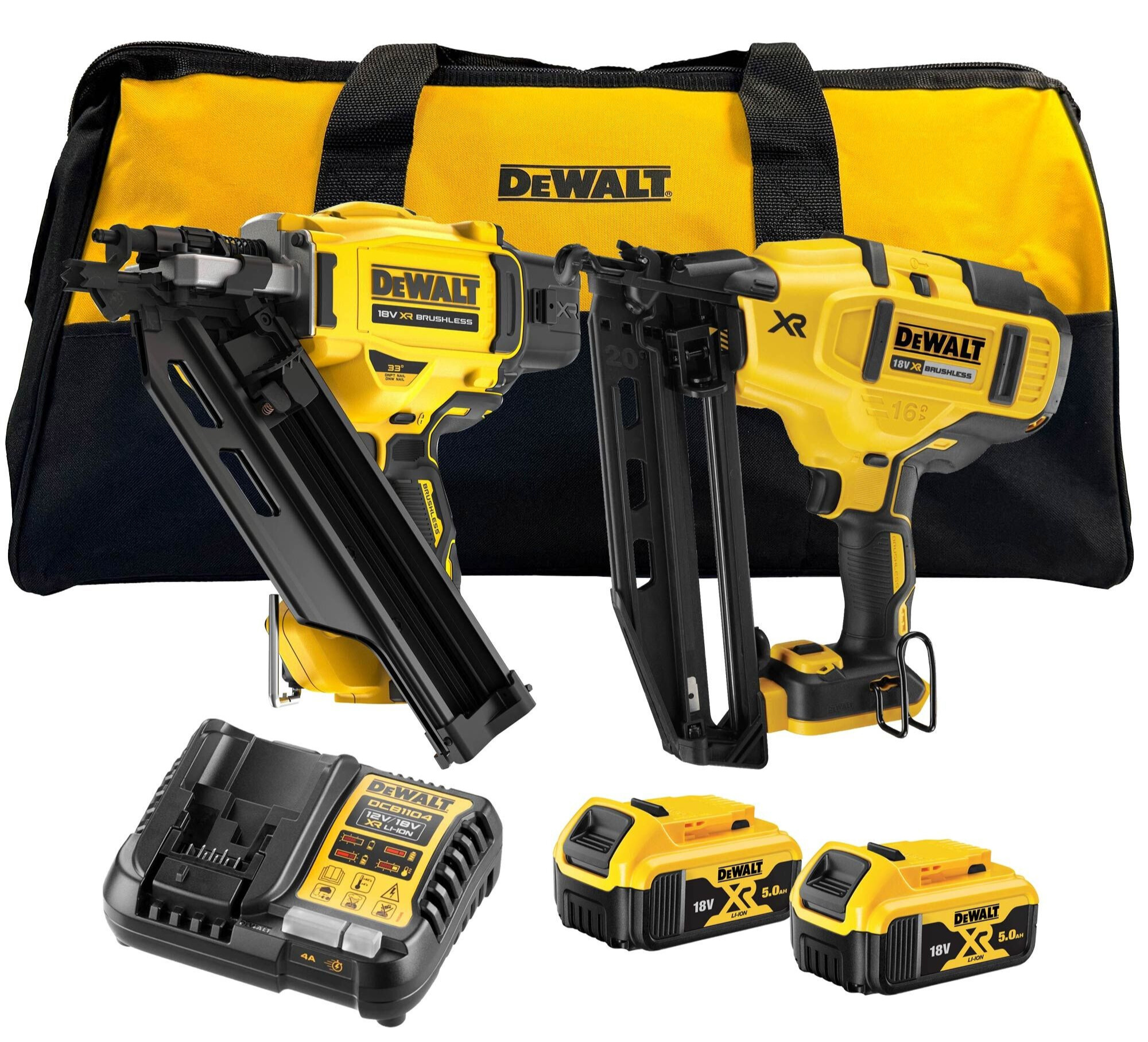 Työkalusarja DeWalt DCK246P2-QW (DCN930 + DCN660); 18 V; 2x5,0 Ah akku