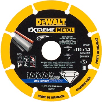 Timanttikatkaisulaikka DeWalt DT40251-QZ; 115x22,23x1,3 mm