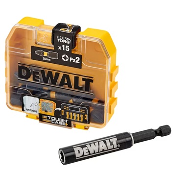 Ruuvipääsetti DeWalt DT70618T-QZ; PZ2; 15 kpl. + Veitsimagneetti