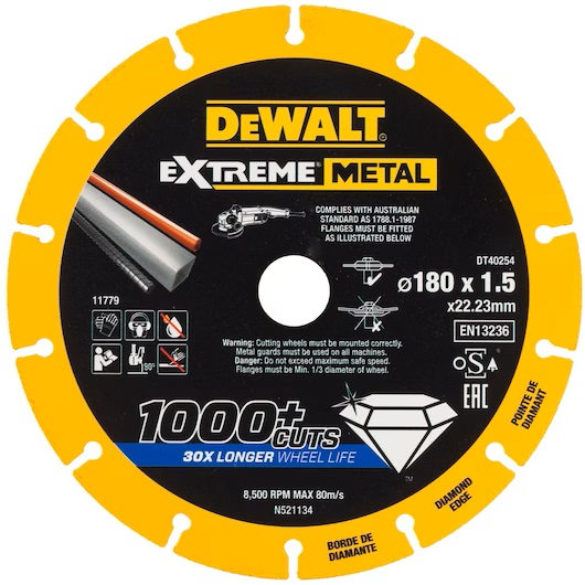 Timanttikatkaisulaikka DeWalt DT40254-QZ; 180x22,23 mm