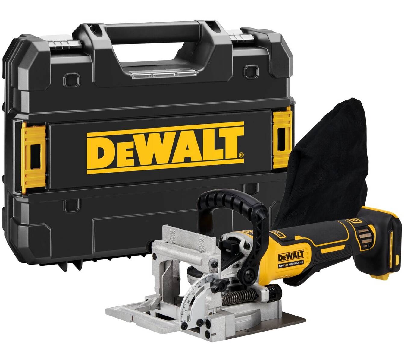 Akkukäyttöinen yläjyrsin DeWalt DCW682NT-XJ; 18 V (ilman akkua ja laturia)