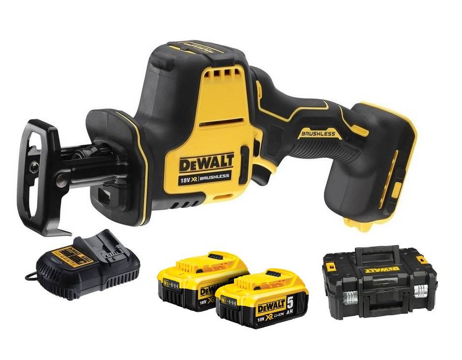 Akkupuukkosaha DeWalt DCS369P2-QW; 2x5,0 Ah akku