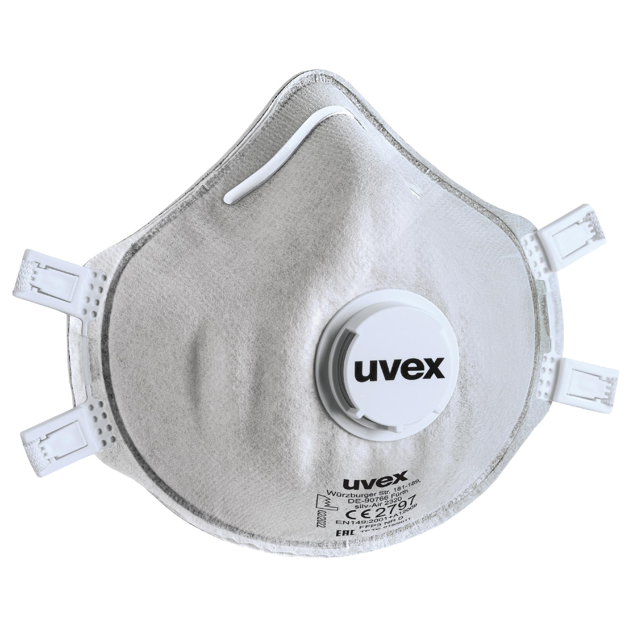 Hengityssuojain venttiilillä UVEX Silv-Air classic 2320; FFP3; 3 kpl.