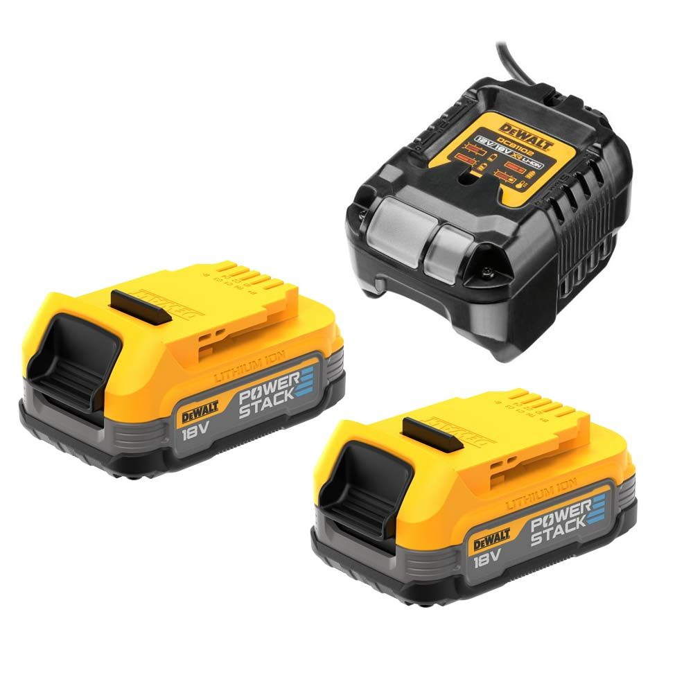 Akku DeWalt DCB1102E2-QW; 18 V; 2x1,7 Ah; Li-ion + latauslaite DCB1102