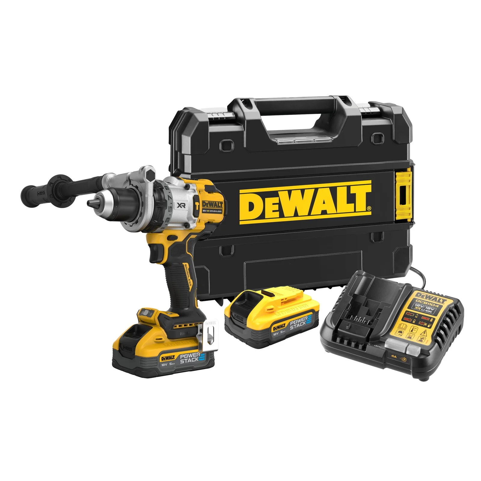 Iskupora / ruuvinväännin DeWalt DCD1007H2T-QW; 18 V; 2x5,0 Ah akku