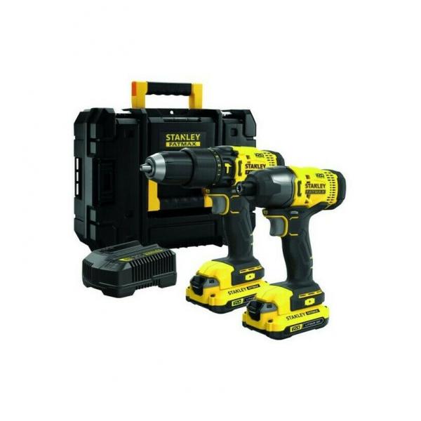 Työkalusarja Stanley SFMCK465D2T-QW (SFMCD711 + SFMCF800); 18 V; 2x2,0 Ah akku
