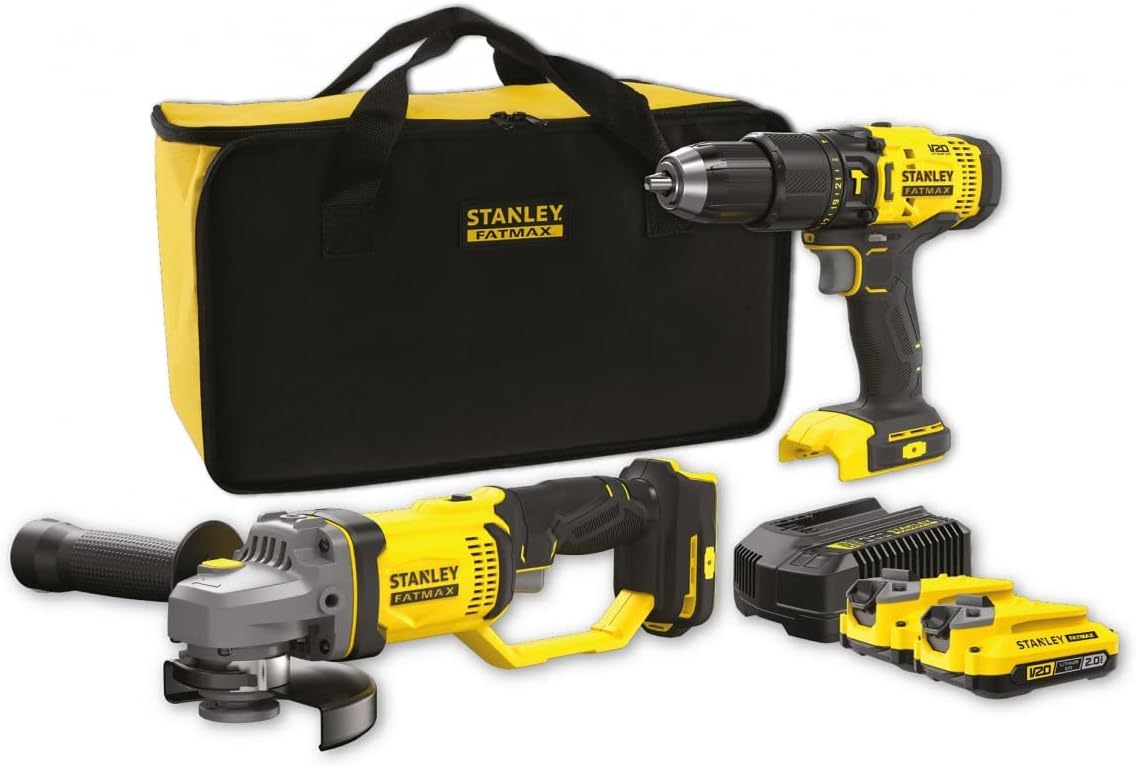 Työkalusarja Stanley SFMCK471D2S-QW (SFMCD700 + SFMCG400); 18 V; 2x2,0 Ah akku