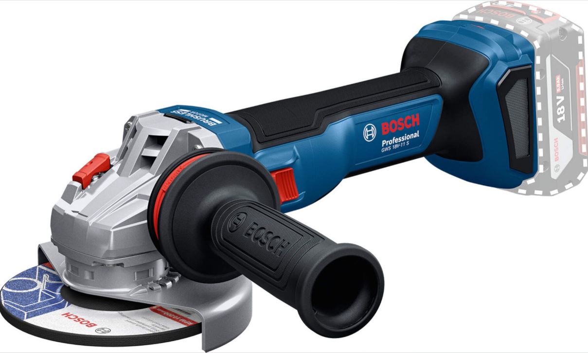 Akkukäyttöinen kulmahiomakone Bosch GWS 18V-11 S Professional; 125 mm; 18 V (ilman akkua ja laturia)