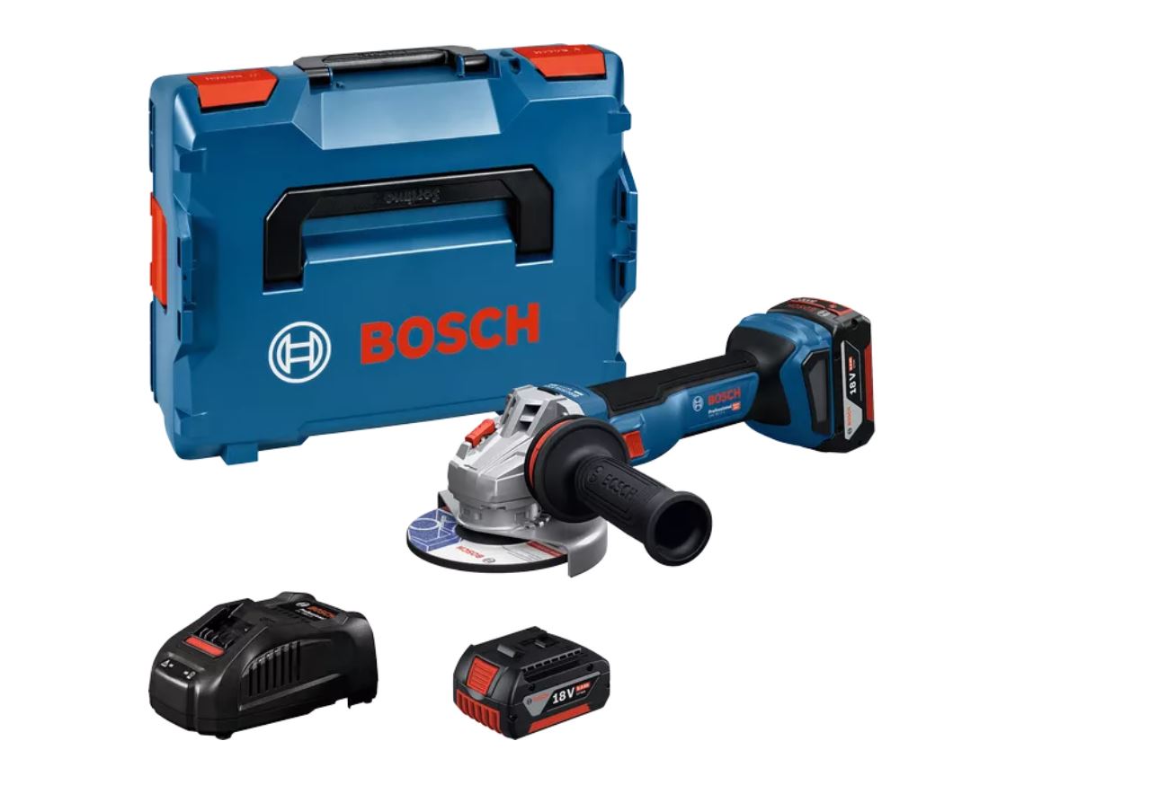 Akkukäyttöinen kulmahiomakone Bosch GWS 18V-11 S Professional; 125 mm; 18 V; 2x5,0 Ah akku + L-Boxx 136