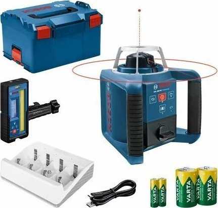 Pyörivä laservaaituslaite Bosch GRL 300 HV Professional + LR 45; kuljetuslaatikolla