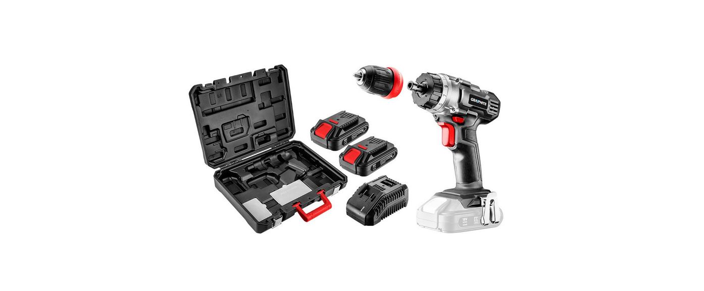 Pora/ruuvinväännin Graphite 58G022-SET2; 18 V; 2x2,0 Ah akku.; kuljetuslaatikolla
