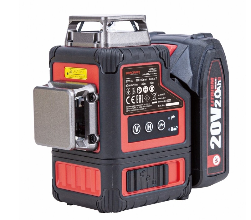 Linjalaser Worcraft CLLS20LiMX; 20 V; 1x2,0 Ah akku
