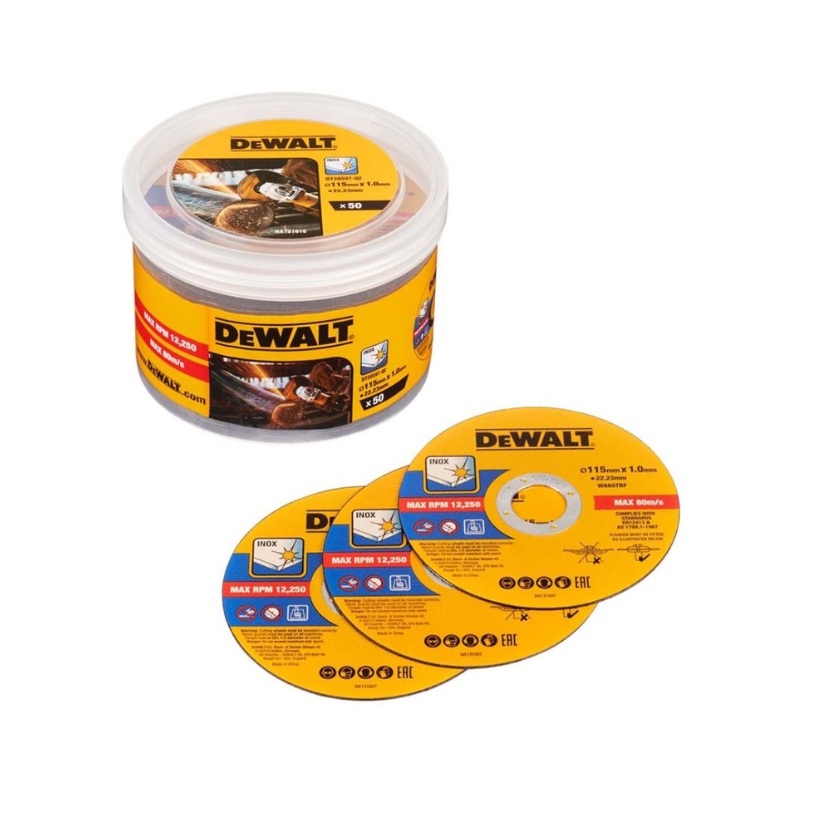 Hiova katkaisulaikka DeWalt DT20597-QZ; 115x22,23x1,0 mm; 50 kpl.