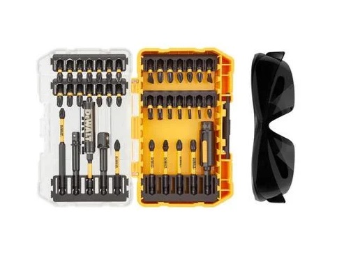 Tarvikesarja DeWalt DT70740T-QZ; 38 kpl; + lasit