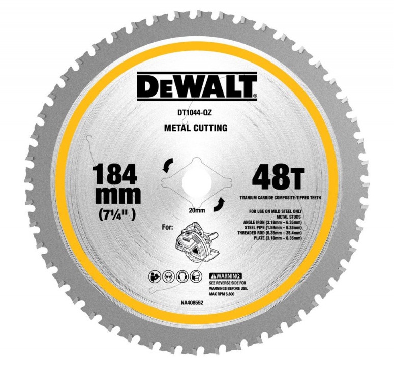 Katkaisuterä puulle DeWalt DT1044-QZ; 184x20x1,6 mm
