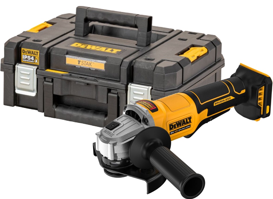 Akkukäyttöinen kulmahiomakone DeWalt DCG408NT-XJ; 18 V; 125 mm (ilman akkua ja laturia)