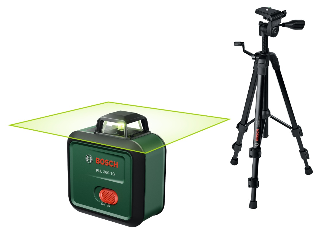 Linjalaser Bosch PLL 360-1G; 3,6 V; 1x2,0 Ah akku