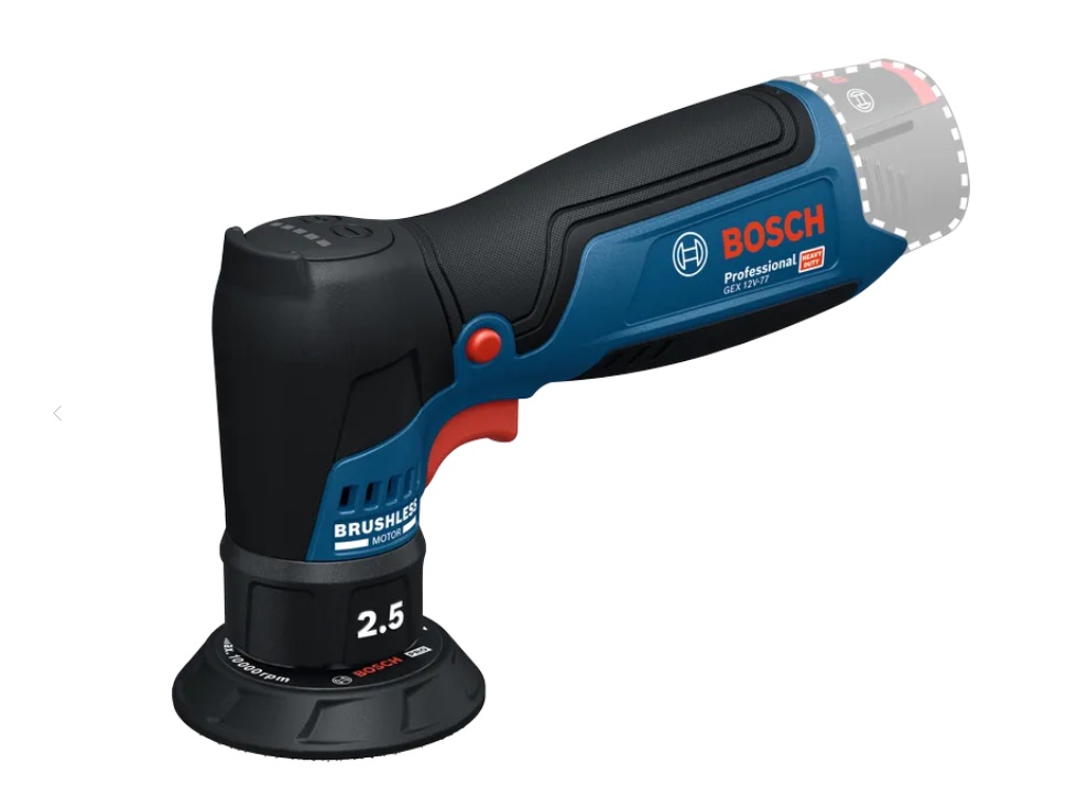 Epäkeskohiomakone Bosch PRO GEX 12V-77; 12 V (ilman akkua ja laturia)
