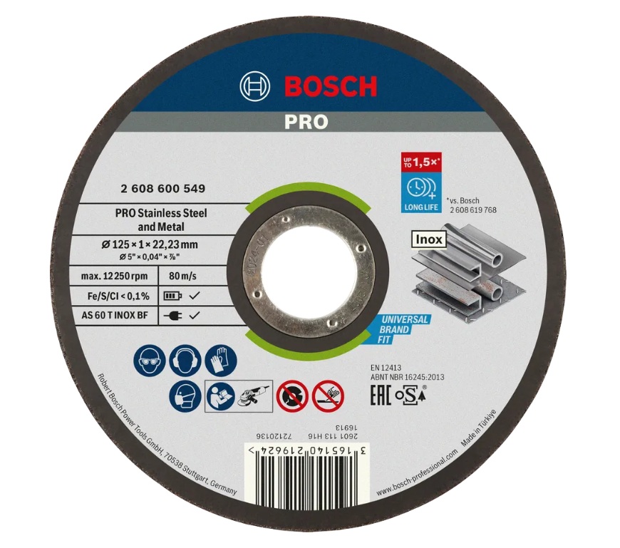 Hiova katkaisulaikka Bosch 2608626113; 125x22,23x1,0 mm; 100 kpl.