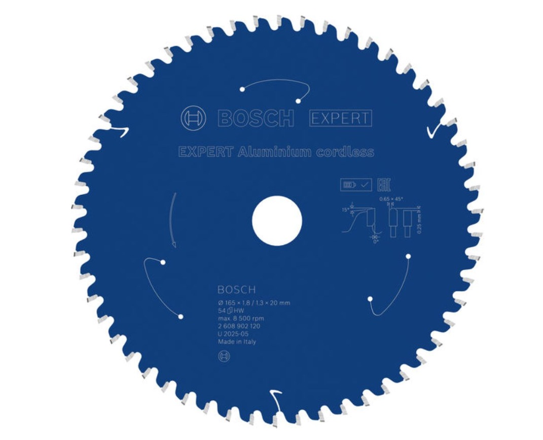 Katkaisulaikka Bosch 2608902120; 165x20x1,8 mm; Z54