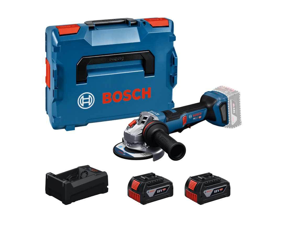 Kulmahiomakone Bosch GWS 18V-11 PS; 18 V; 2x5,0 Ah akku