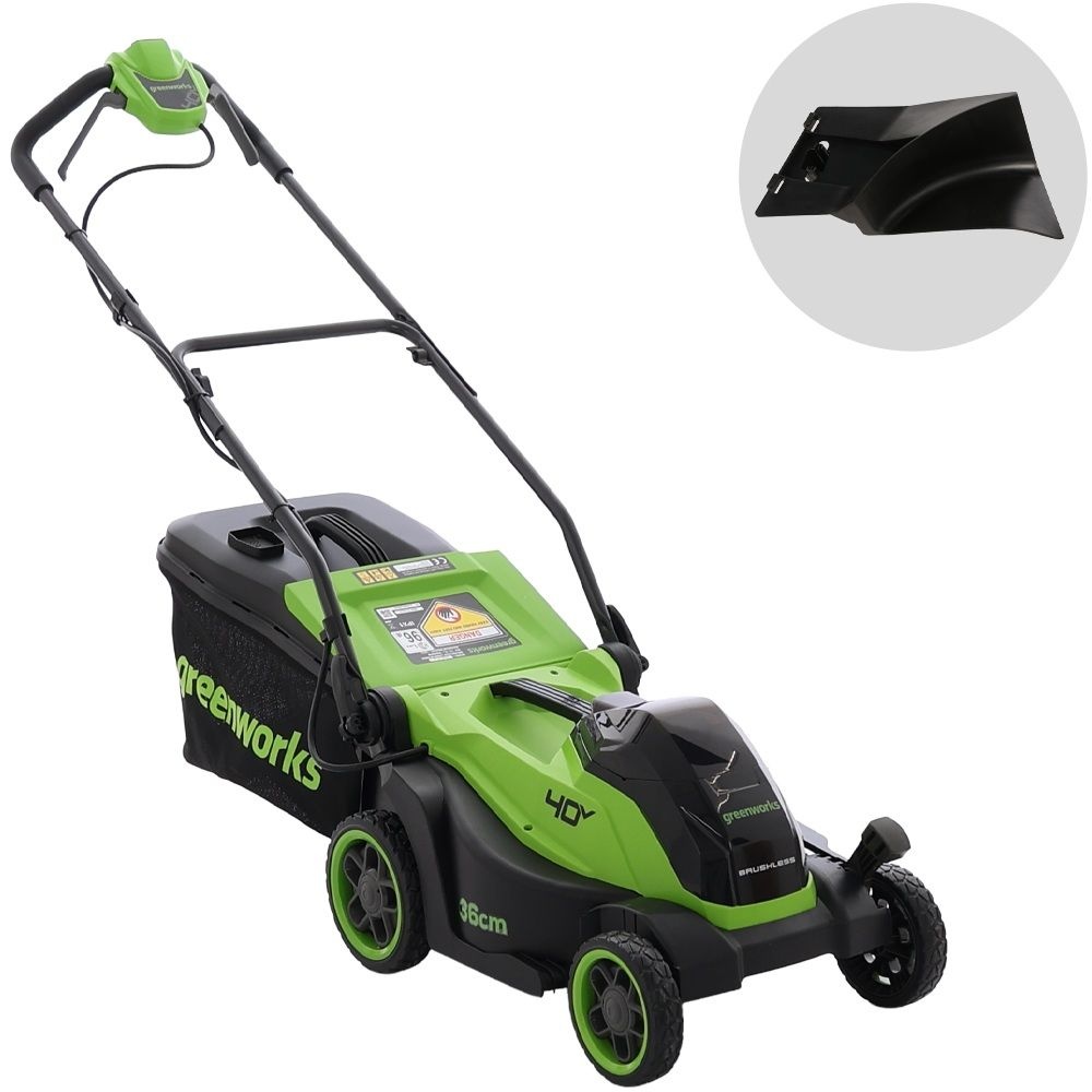 Akkukäyttöinen ruohonleikkuri Greenworks LM3604A1; 40 V; 36 cm (ilman akkua ja laturia)