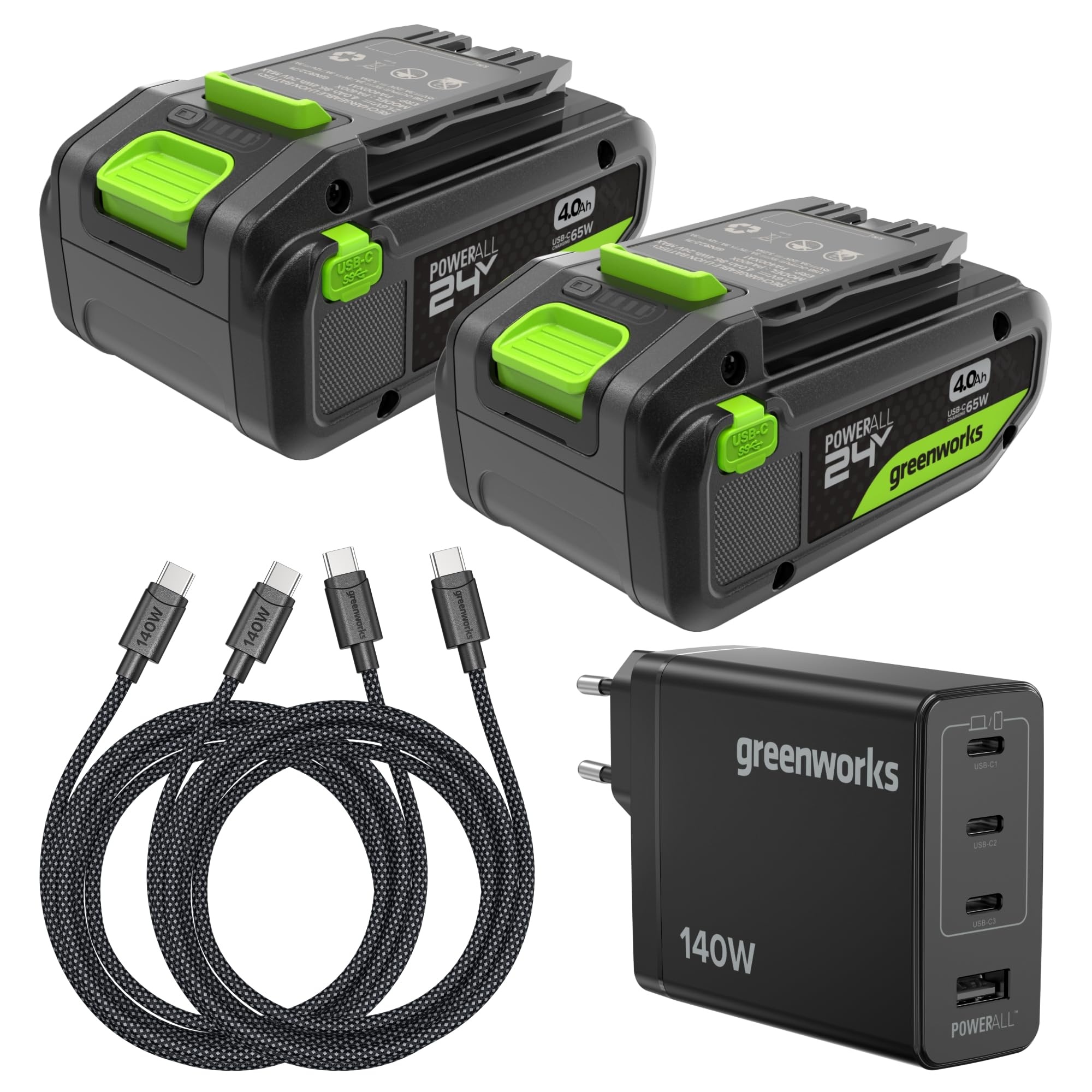 Akku Greenworks K2D8DEAA1; 24 V; 2x4,0 Ah akku
