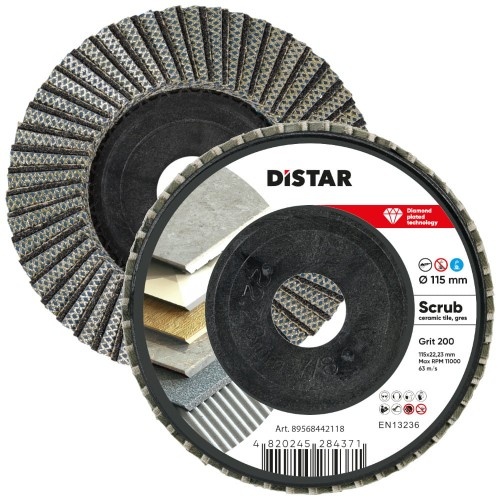Lamellihiomalaikka  DISTAR 89568442118; 115 mm; 22,23 mm; P200