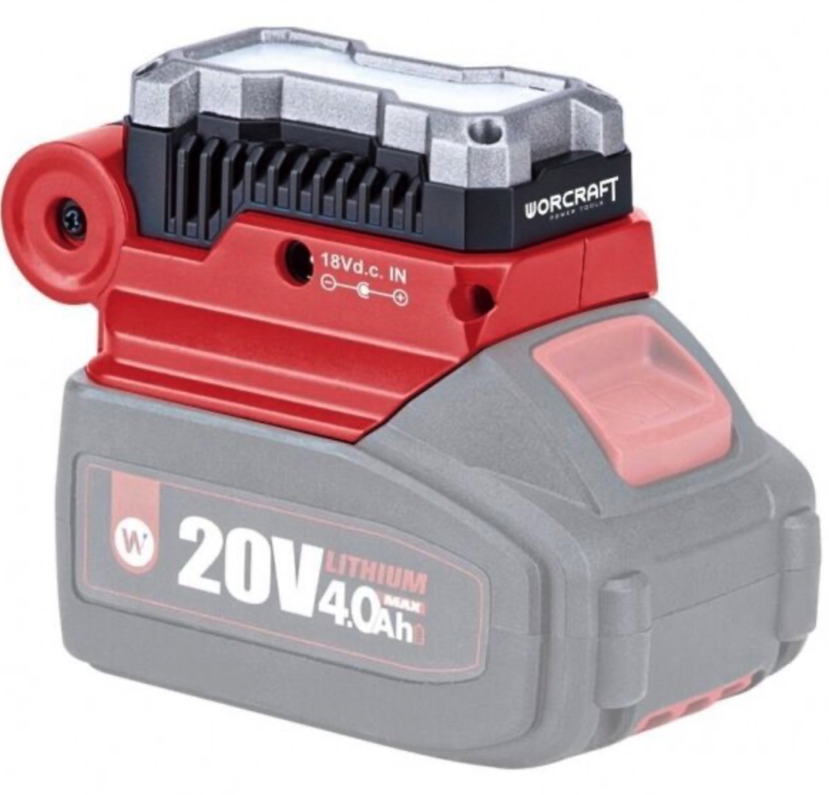 Akkuadapteri Worcraft CUA-S20Li; 20 V -> USB; Puhelinten akkujen lataamiseen