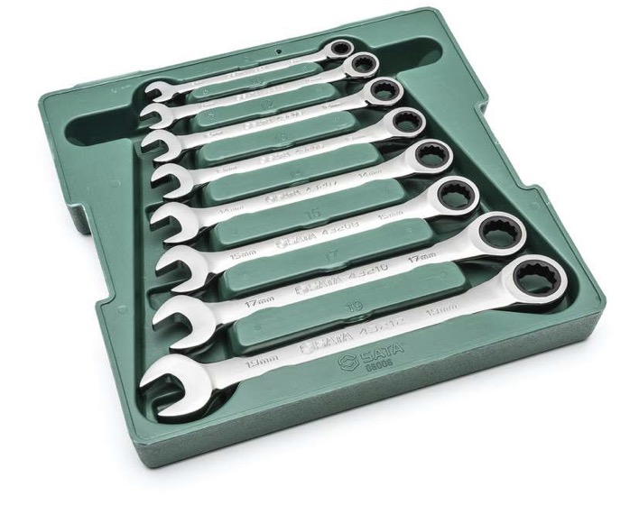 Yhdistelmäavainsarja Sata S08008; 8-19 mm; 8 kpl.