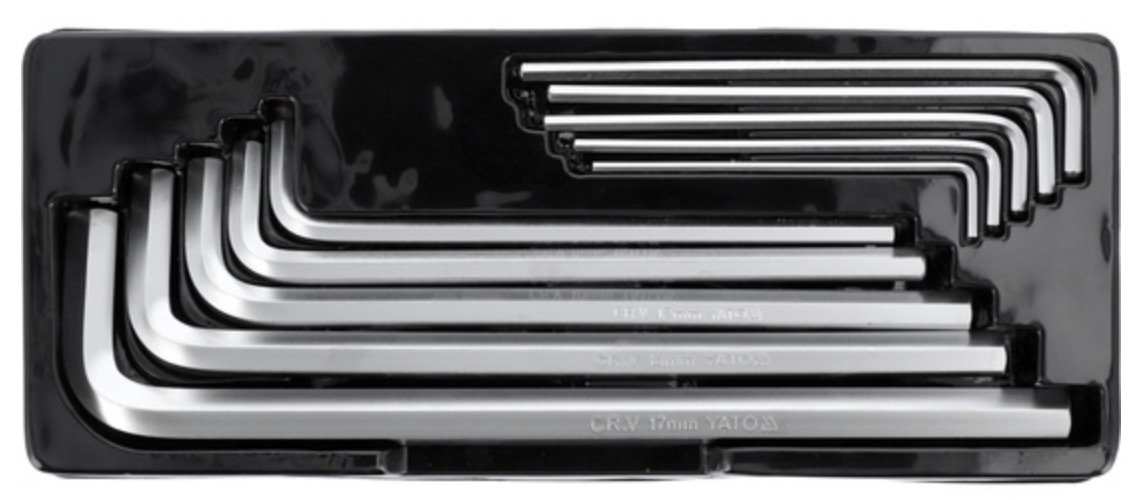 Kuusiokoloavain Yato YT-0519; 3-17 mm; 10 kpl.