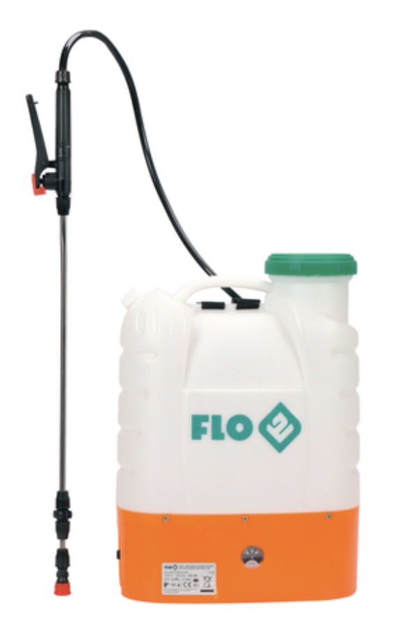 Akkukäyttöinen reppuruisku Flo 89610; 12 V; 1x8,0 Ah akku