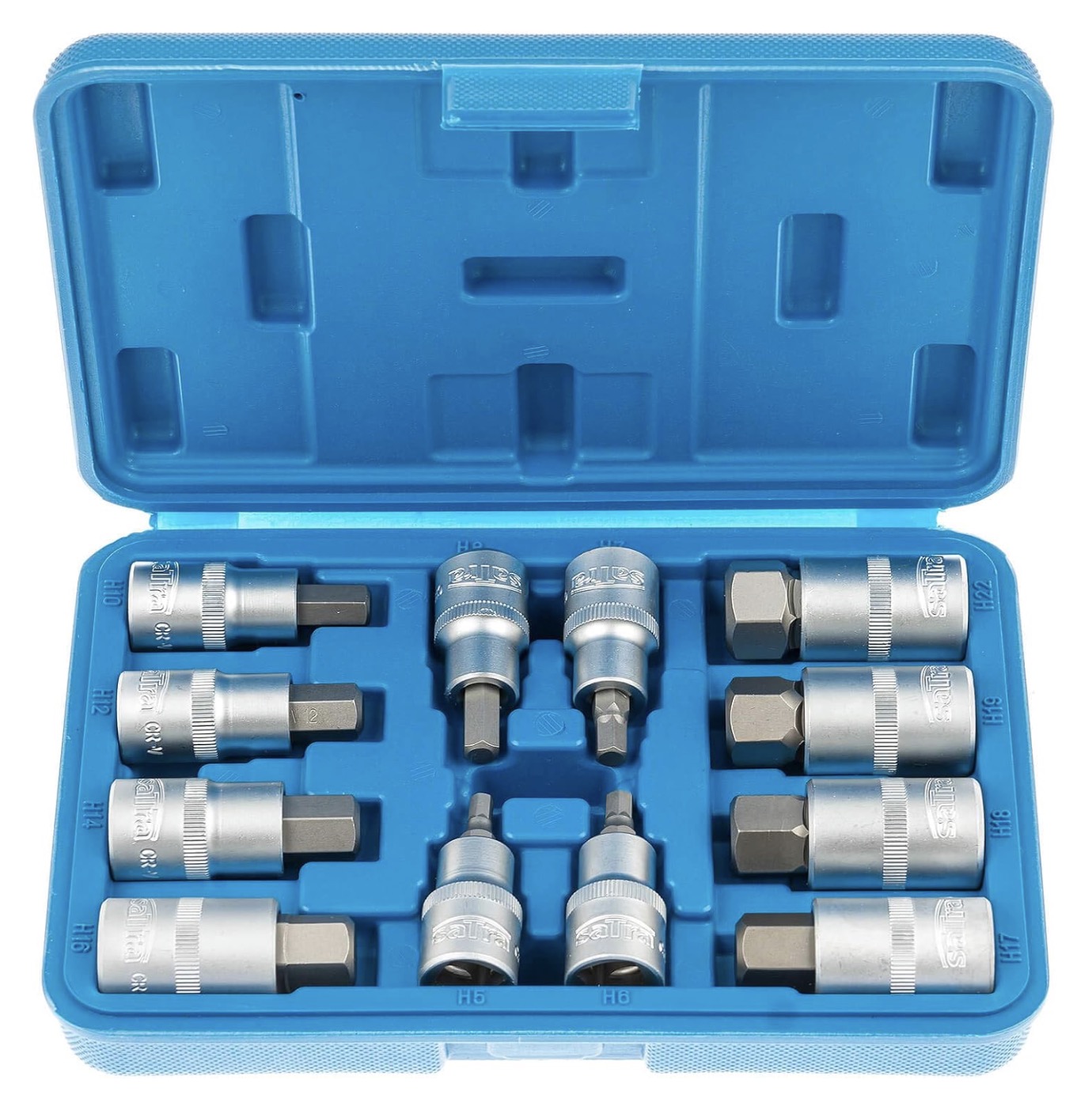 Kärki ja hylsysarja SATRA S-SH1212; 1/2''; 5-22 mm; 12 kpl.