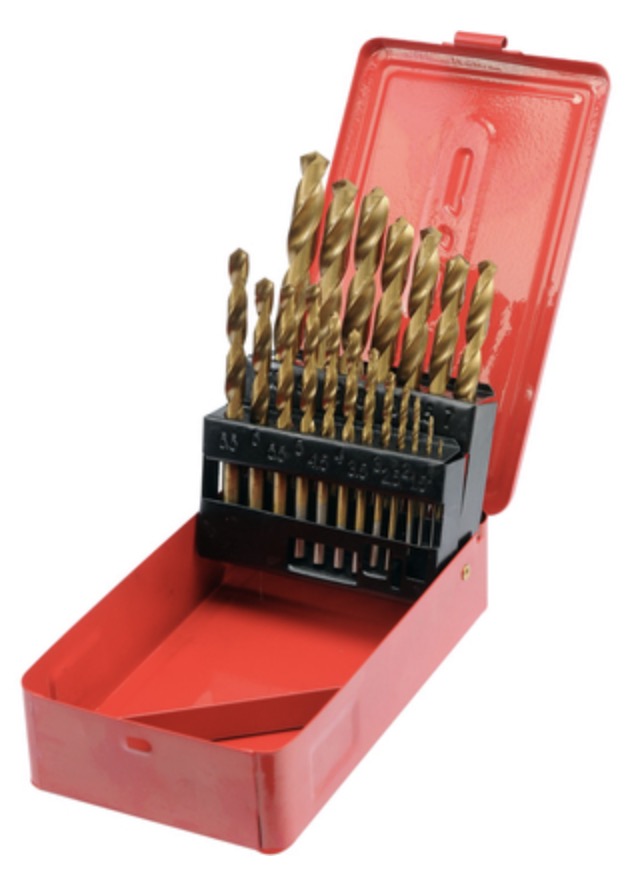 Metalliporanteräsarja Vorel 22330; 1-10 mm; 19 kpl.