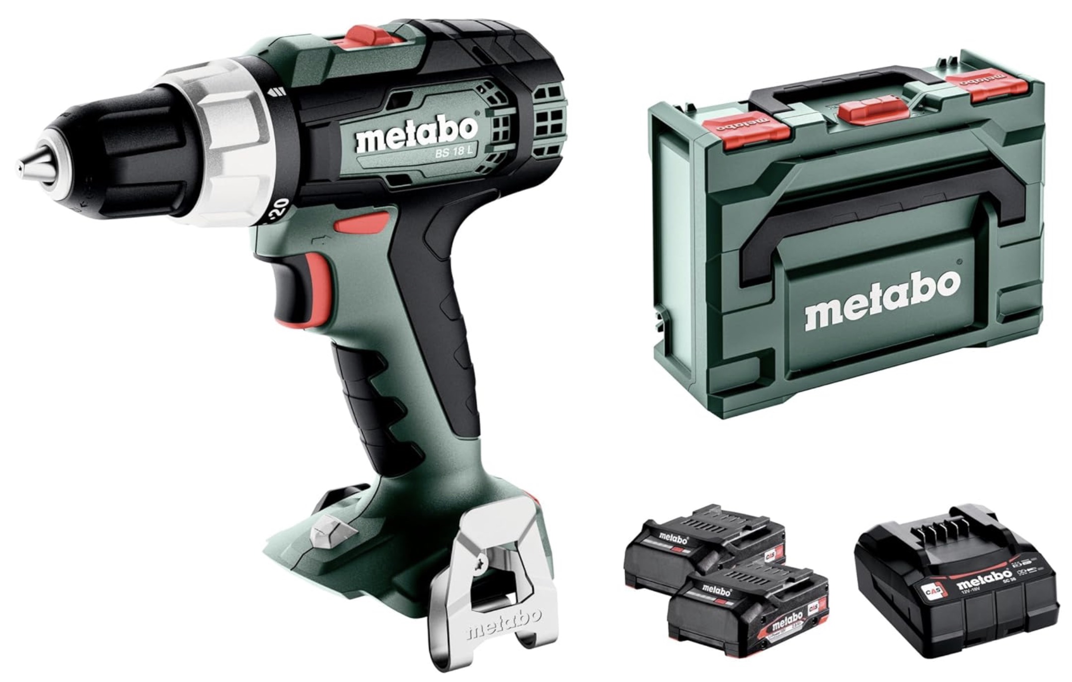 Pora/ruuvinväännin Metabo BS 18 L; 18 V; 2x2,0 Ah akku