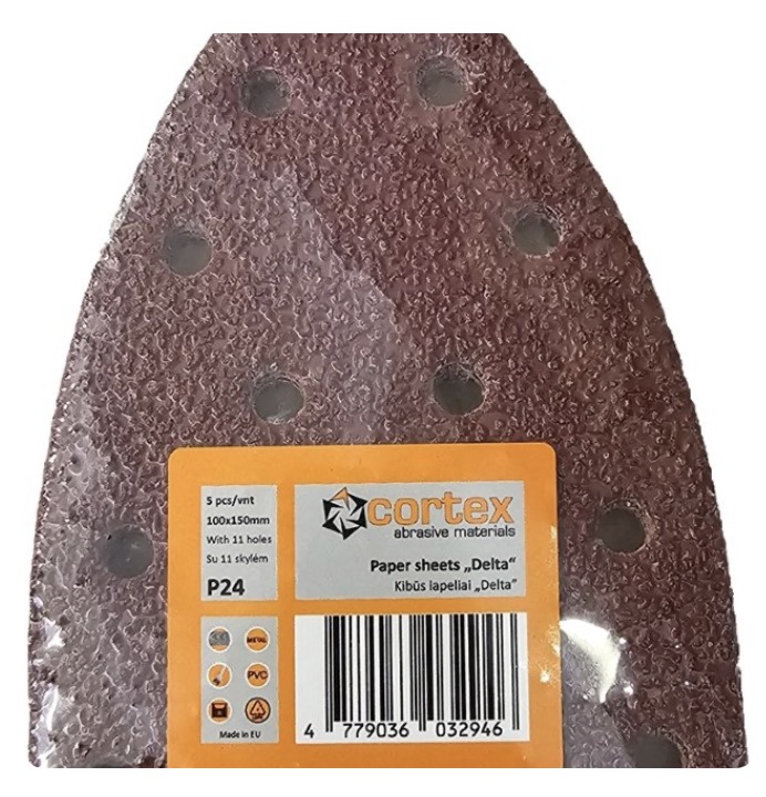 Hiomapaperi Delta -hiomakoneeseen Cortex 35228; 100x150 mm; P24; 5 kpl.