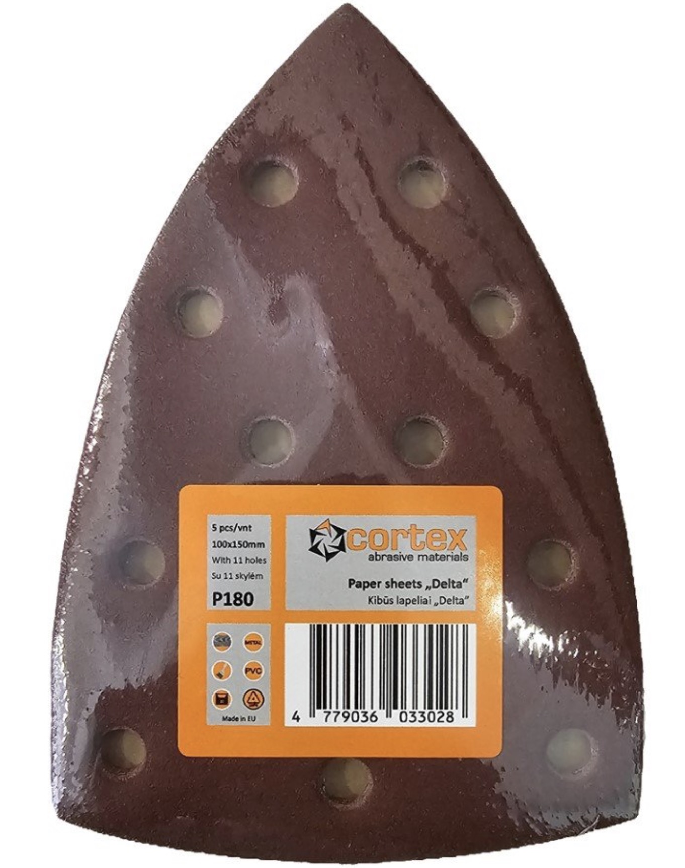 Hiomapaperi Delta -hiomakoneeseen Cortex 35236; 100x150 mm; P180; 5 kpl.