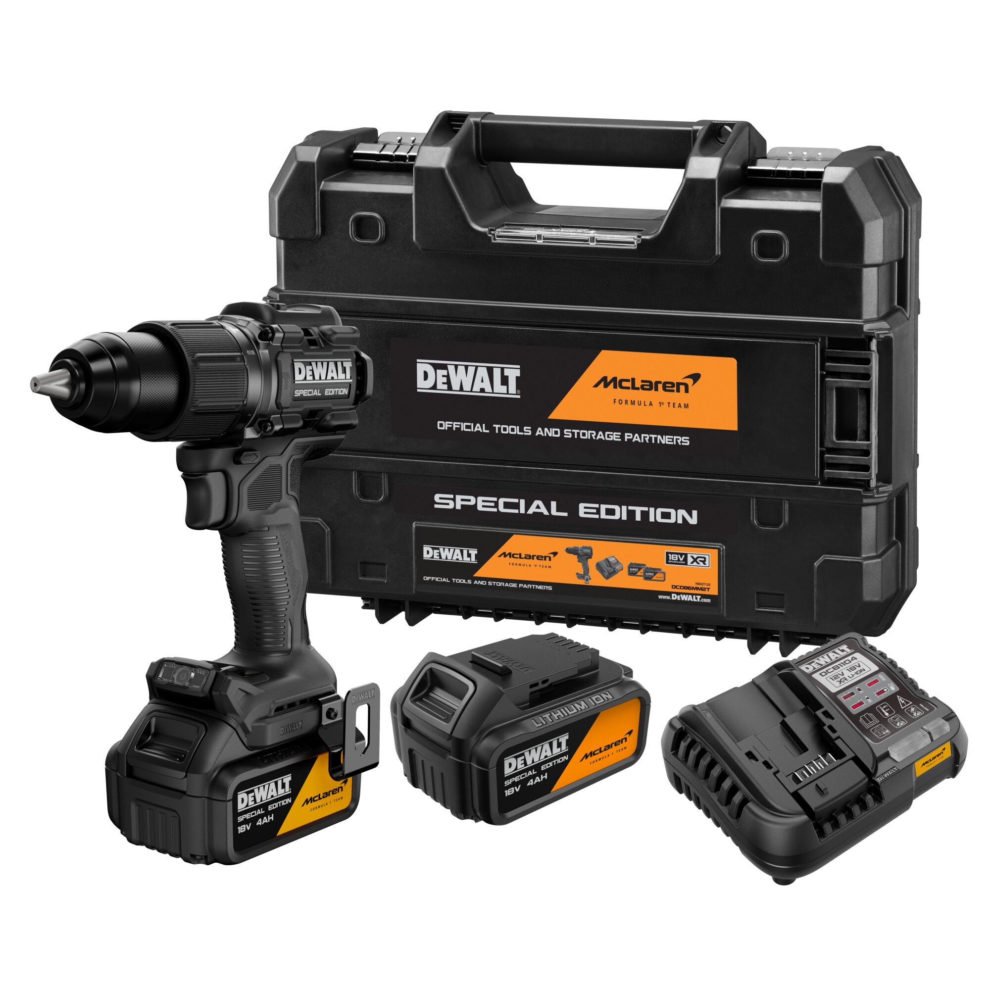 Iskupora / ruuvinväännin DeWalt DCD86MM2T; 18 V; 2x4,0 Ah akku