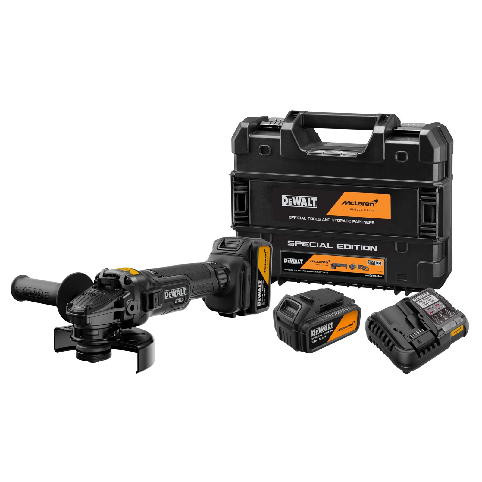Kulmahiomakone DeWalt DCG45MP2T; 18 V; 2x5,0 Ah akku