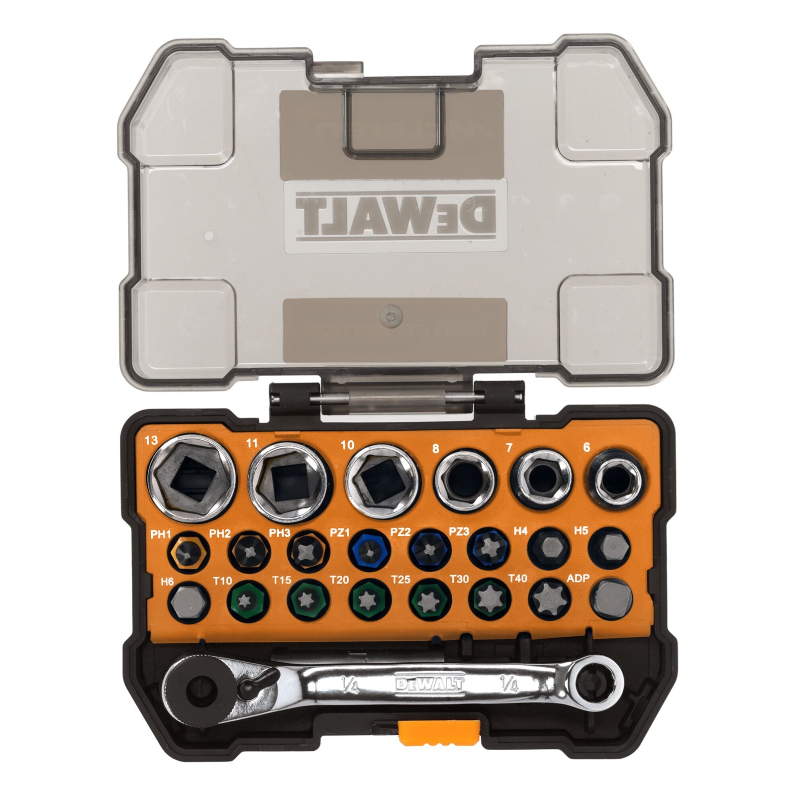 Minikoon mac-tarvikesarjat DeWalt DT70906; 24 kpl.