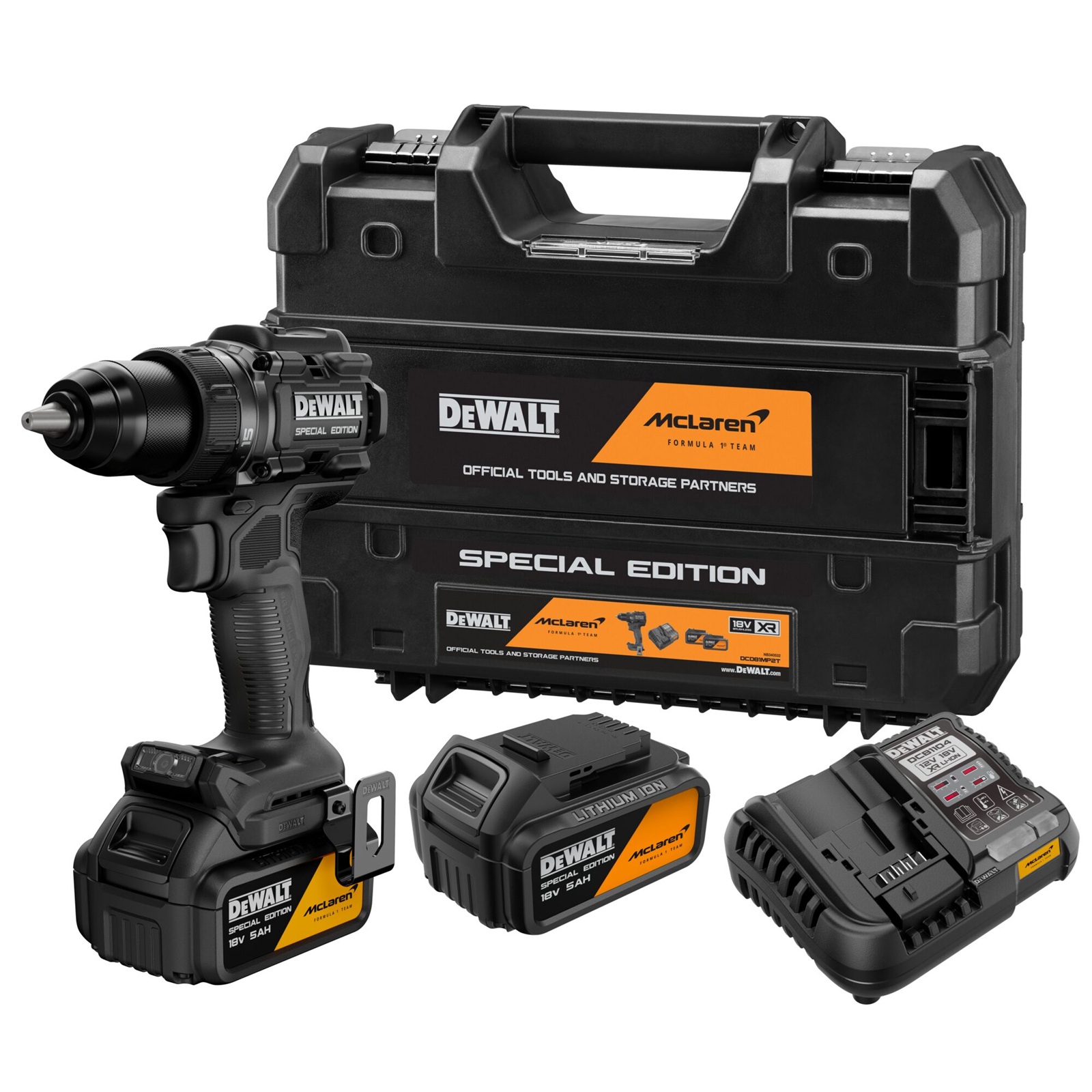 Pora/ruuvinväännin DeWalt DCD81MP2T; 18 V; 2x5,0 Ah akku