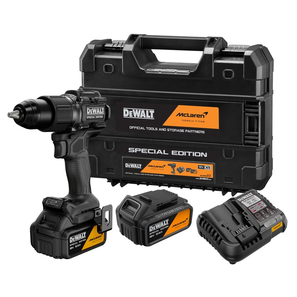 Iskupora / ruuvinväännin DeWalt DCD86MP2T; 18 V; 2x5,0 Ah akku