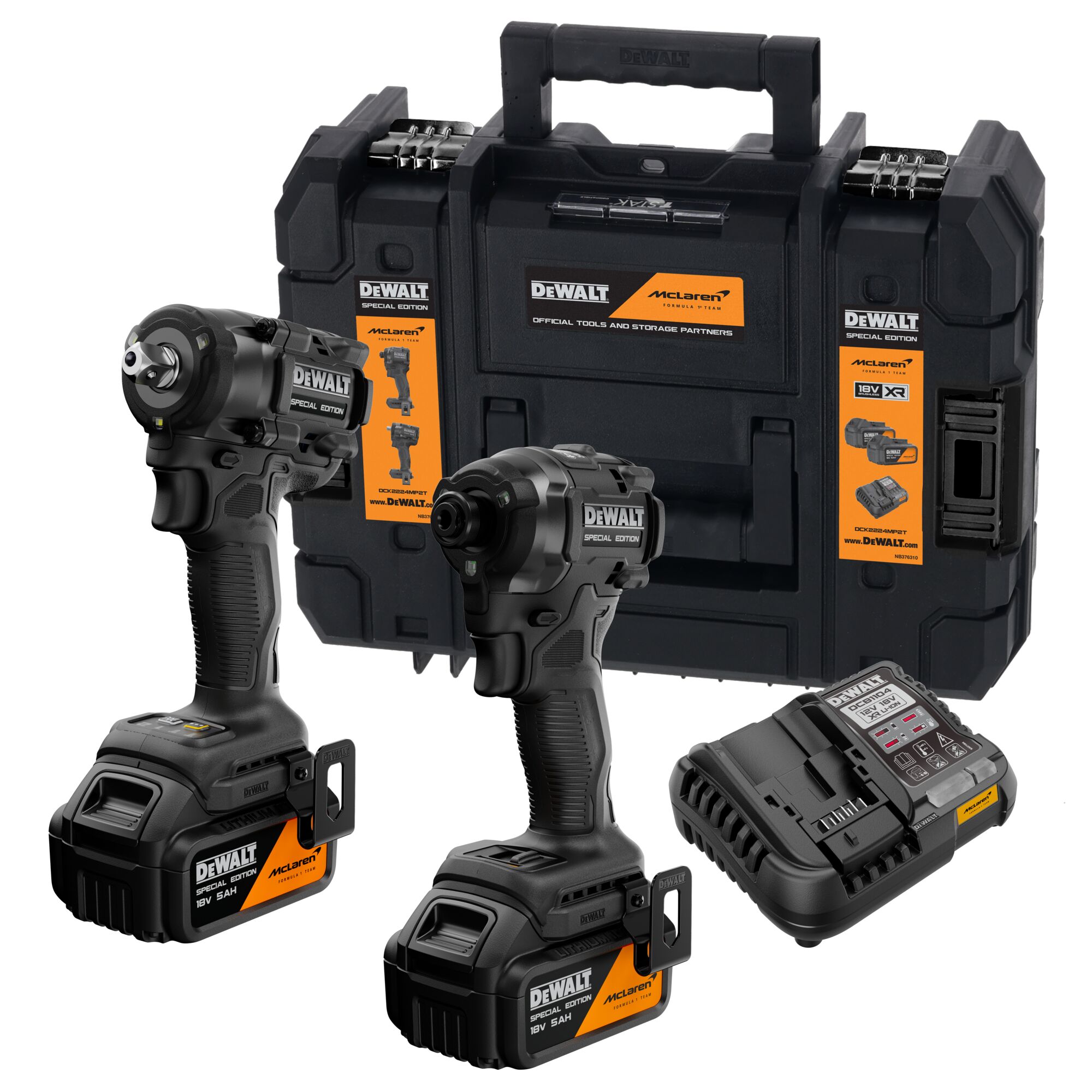 Työkalusarja  DeWalt DCK2224MP2T; 18 V; 2x5,0 Ah akku