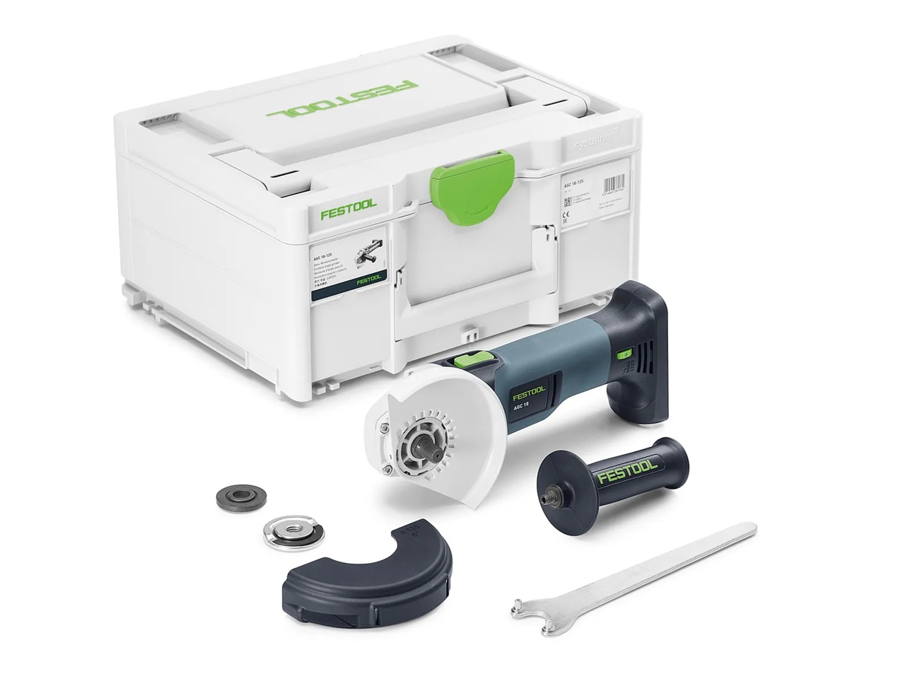 Akkukäyttöinen kulmahiomakone Festool AGC 18-125 EB-Basic; 18 V (ilman akkua ja laturia)