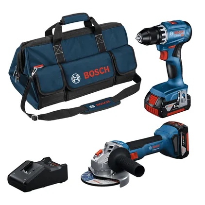 Akkukonesarja Bosch 0615A5007N; 18 V; 2x4,0 Ah akku
