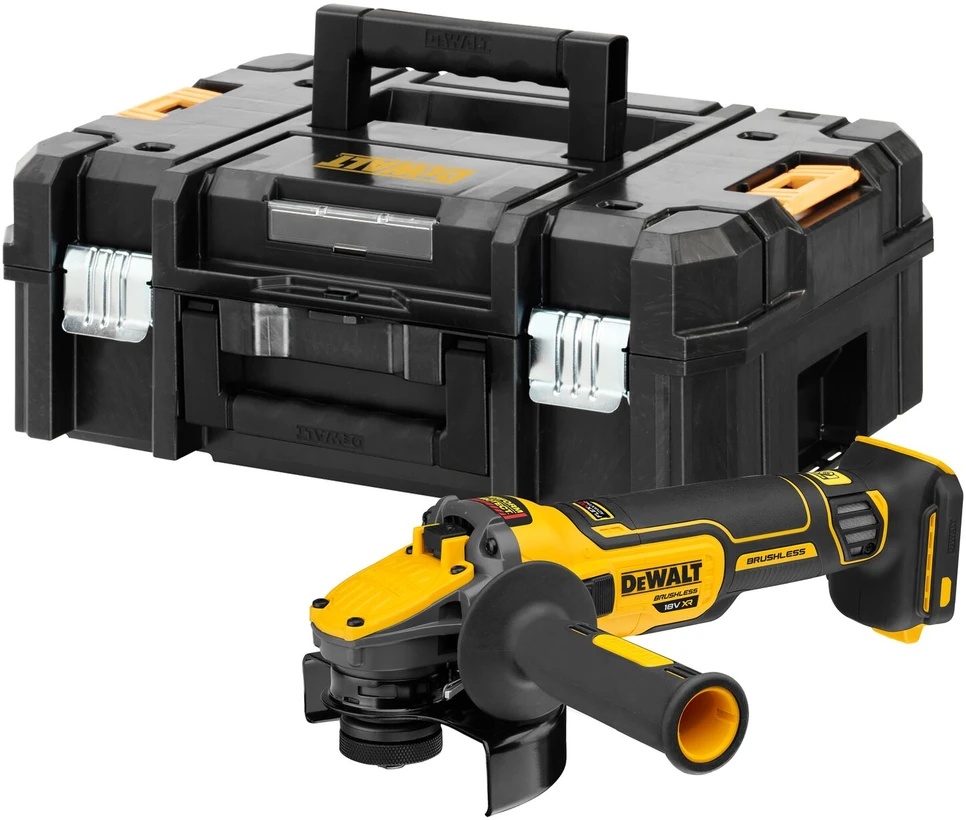 Akkukäyttöinen kulmahiomakone DeWalt DCG409VSX1T-QW; 18 V; 1x9,0 Ah akku