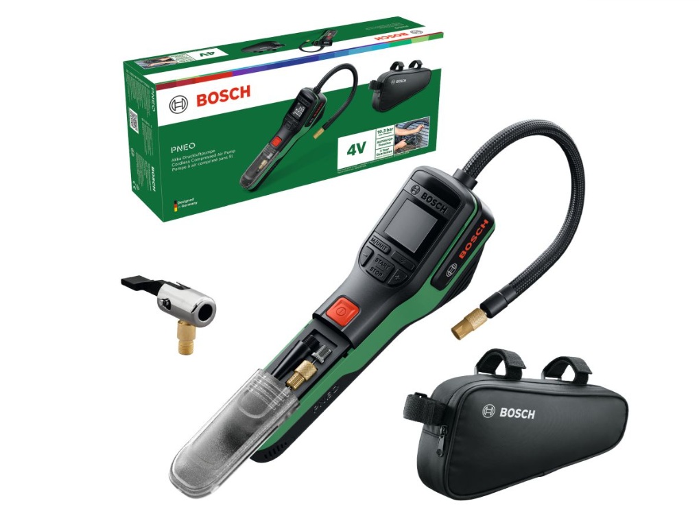 Akkukäyttöinen ilmapumppu Bosch PNEO 4V Bike; 4 V; 1x3,0 Ah akku