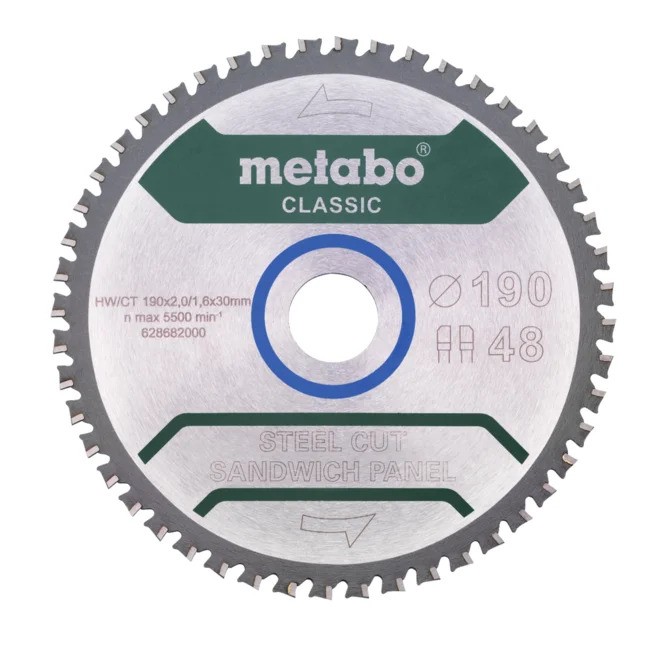 Katkaisulaikka Metabo FZ/FA STEEL CUT/SANDWICH PANEL CLASSIC; 190x30x48 mm; 4°