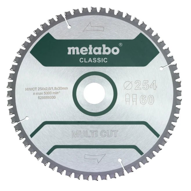 Yleislaikka Metabo FZ/TZ MULTI CUT CLASSIC; 254x30x60 mm; -5°